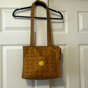 MCM Visetos Leather Shoulder Bag